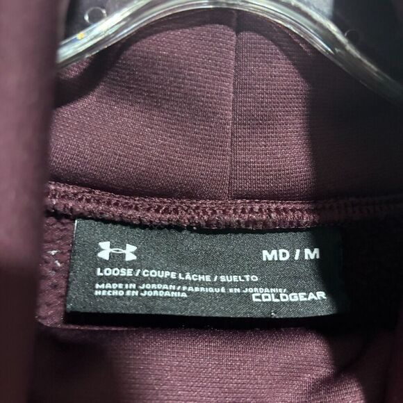Under Armour Coldgear Womens Maroon Size‎ M Long Sleeve Funnel Neck Sweatshirt - Picture 7 of 8